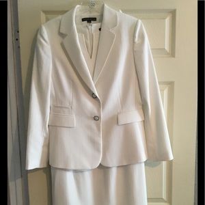 2 piece white dress with suit jacket, size 10